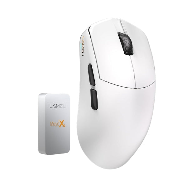 Mouse - Gaming - Lamzu - MAYA - X - Inalámbrico - Cableado - 8000Hz - Pixart - 3950 - Óptico - 4 - Botones - MAYA - X - WHITE - Blanco