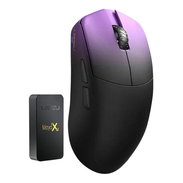 Mouse - Gaming - Lamzu - Maya - X - 8K - Wireless - Inalámbrico - RF - USB - Óptico - Pixart - 3950 - 8000Hz - 47g - MAYAX-BLKPUR