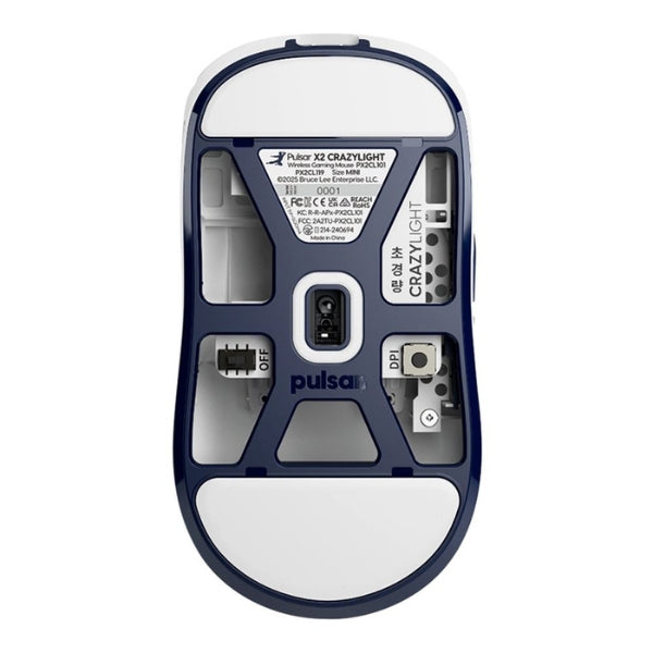 Mouse - Gaming - Pulsar - X2 - CrazyLight - Medium - Wireless - Bruce - Lee - 85th - Edition - Inalámbrico - RF - USB - Óptico - XS-1 - 32000 - DPI - 1000Hz - 39g - PX2CL204 - Blanco