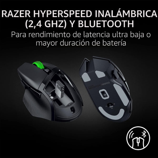 Mouse - Gaming - Razer - Basilisk - V3 - X - HyperSpeed - Inalámbrico - 18000 - DPI - 9 - Botones - Chroma - RGB - Negro - RZ01-04870100-R3U1-