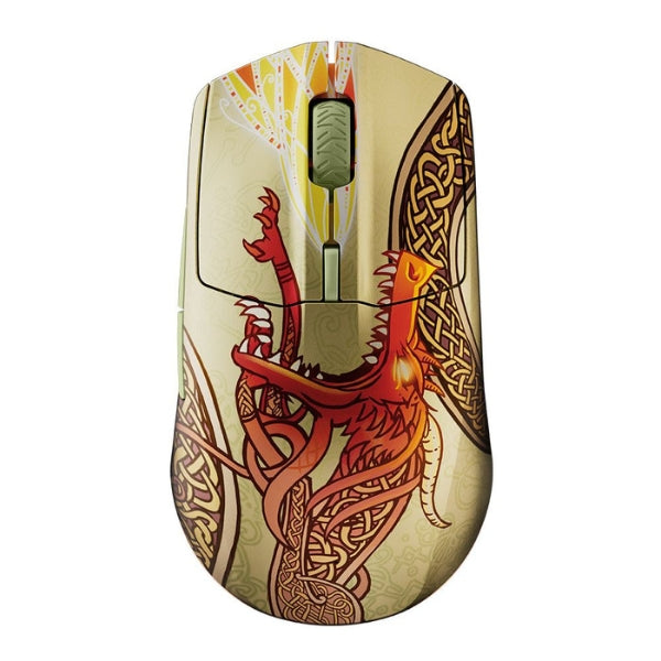 Mouse - Gaming - SteelSeries - Aerox - 3 - Wireless - CS2 - Dragon - Lore - Edition - Inalámbrico - Bluetooth - RGB - TrueMove - Air - 18000 - DPI - 6 - Botones - 62614 - Rojo