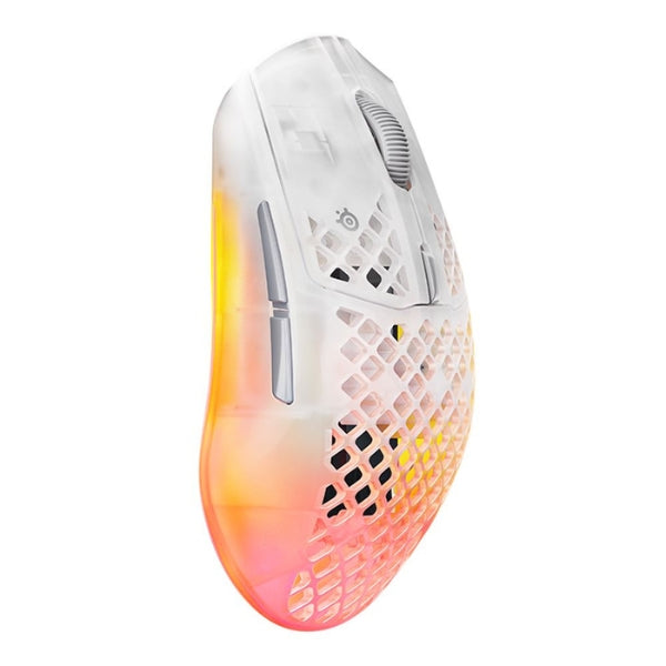Mouse - Gaming - SteelSeries - Aerox - 3 - Wireless - Gen - 2 - Ghost - Inalámbrico - Bluetooth - RF - RGB - TrueMove - 26000 - DPI - 4000Hz - 62715 - Blanco
