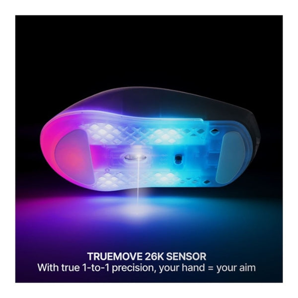 Mouse - Gaming - SteelSeries - Aerox - 3 - Wireless - Gen - 2 - Shadow - Inalámbrico - Bluetooth - RF - RGB - TrueMove - 26K - 26000 - DPI - 4000Hz - 62717 - Negro
