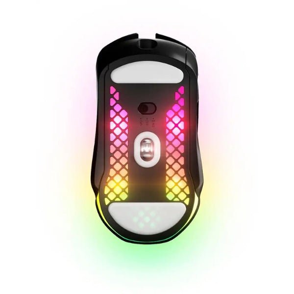 Mouse - Gaming - SteelSeries - Aerox - 5 - Inalámbrico - Cableado - Bluetooth - RGB - TrueMove - Air - 18000 - DPI - 9 - Botones - 62406 - Negro