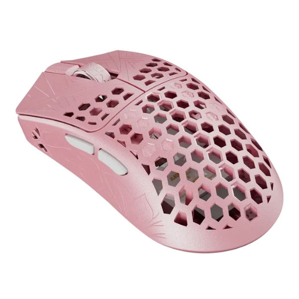 Mouse - Gaming - TENKO - AKITSU - Medium - Carbon - Fiber - 8K - Wireless - Rosado - Inalámbrico - RF - USB - Óptico - Pixart - 3950 - 30000 - DPI - 8000Hz - 50 - Horas - 40g - AR-25-AKITSUM-P - Rosado