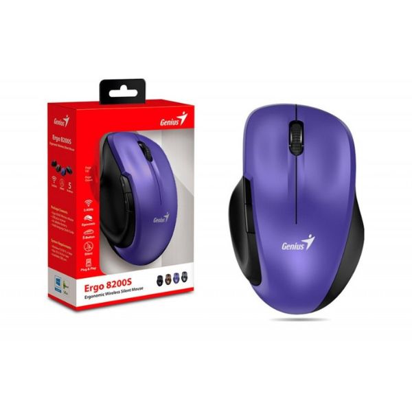 Mouse-Genius-Ergo-8200S-Ergonomico-Inalambrico-2.4GHz-Silencioso-5-Botones-Tecnologia-BlueEye-Color-colormorado-box