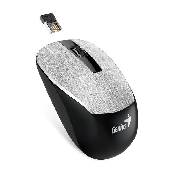 Mouse-Genius-NX-7015-Inalambrico-2.4GHZ-Receptor-USB-Tecnologia-Blueeye-3-Botones-Resolucion-1200-Color-Silver-diagonal