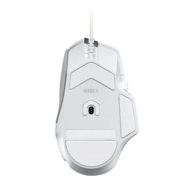 Mouse Logitech G502 X Gaming, 25600 DPI, 5 Botones, Sensor Hero 2, 400IPS, USB, Blanco