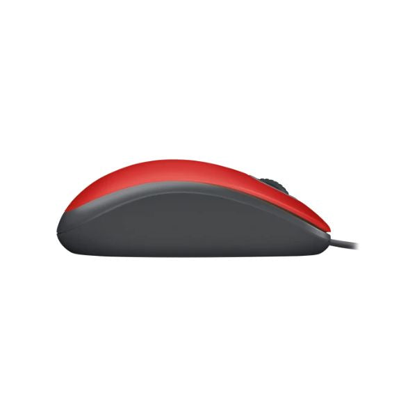 Mouse-Logitech-M110-Silent-Optico-1000DPI-USB-3-Botones-Rojo-lateral