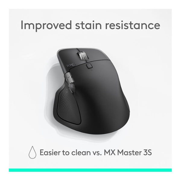 Mouse - Logitech - MX - Master - 4 - Wireless - Ergonómico - Bluetooth - USB-C - Bolt - Darkfield - 8000 - DPI - MagSpeed - 8 - Botones - 910-007560 - Negro