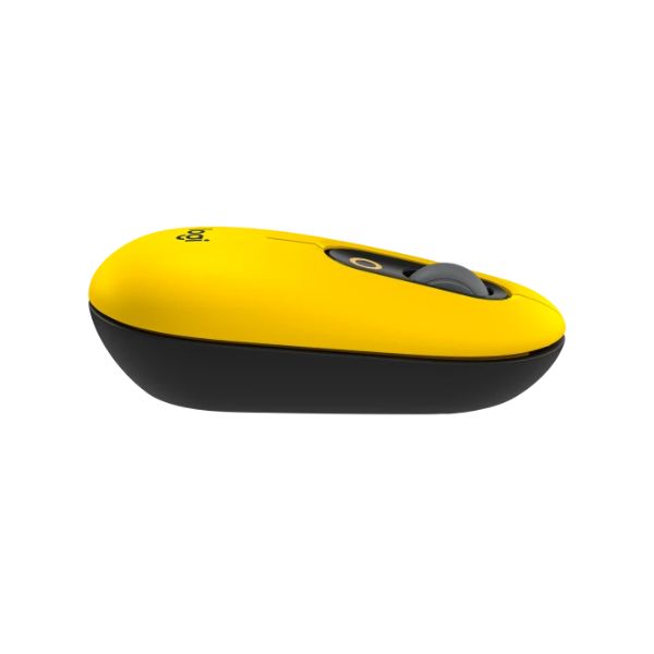 Mouse-Logitech-POP-inalambrico-amarillo-lateral