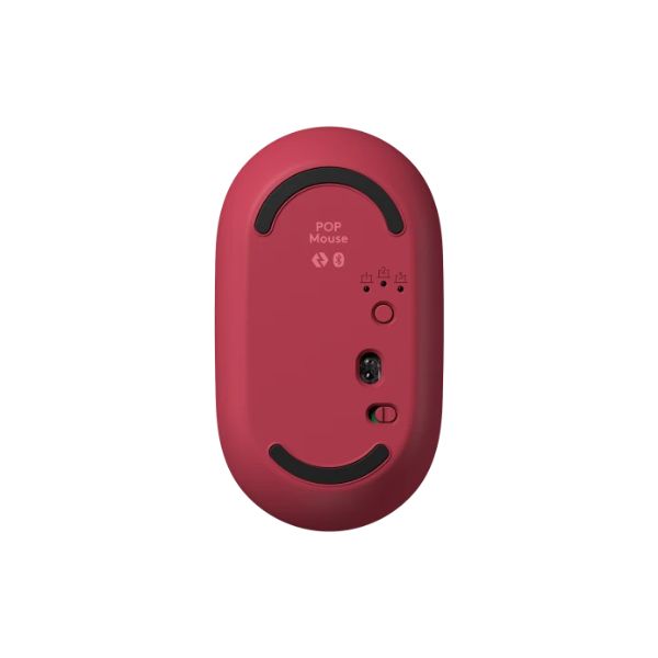 Mouse-Logitech-POP-inalambrico-rojo-back