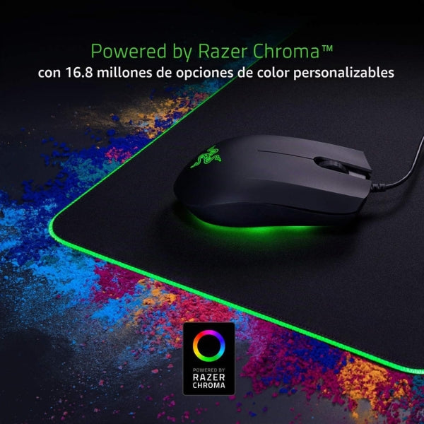 Mouse - Pad - Gaming - Razer - Goliathus - Extended - Chroma - 92x29cm - Tela - Antideslizante - RGB - Negro - RZ02-02500300-R3U1-luz