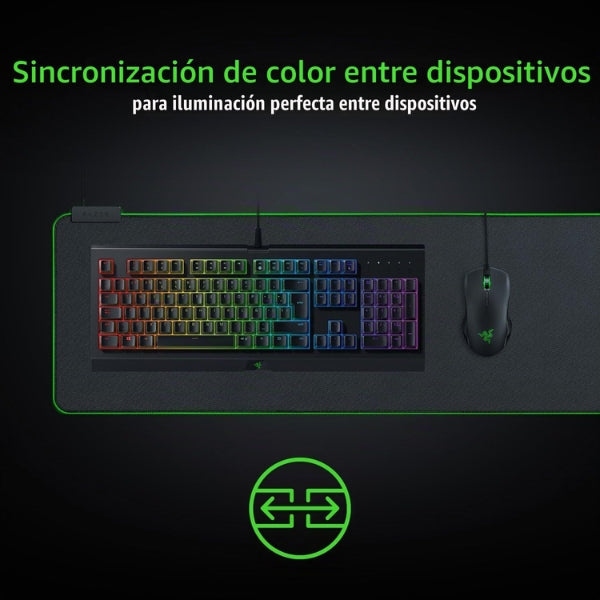 Mouse - Pad - Gaming - Razer - Goliathus - Extended - Chroma - 92x29cm - Tela - Antideslizante - RGB - Negro - RZ02-02500300-R3U1-sinc