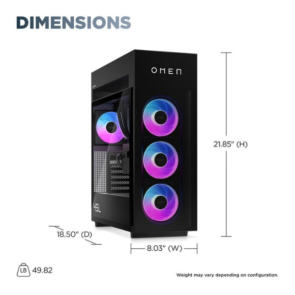 PC Computador HP OMEN MAX 45L - AMD Ryzen 7 9800X3D - AM5 - 32GB - 1TB SSD - Radeon RX 9070 XT 16GB - Fuente 850W - CK1F4AA#ABA
