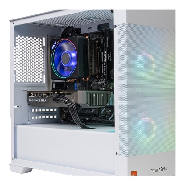 PC - Gaming - PowerSpec - G528 - AMD Ryzen 5 7500X3D - NVIDIA RTX 5060 8GB GDDR7 - 16GB DDR5-6000 - 1TB NVMe SSD - WiFi 6 - Bluetooth 5.3 - Windows 11 Home - Blanco - 908855