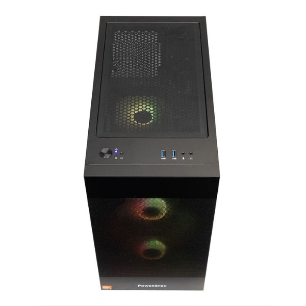 PC - Gaming - PowerSpec - G535 - AMD Ryzen 5 7500X3D - AMD Radeon RX 9070 XT - 32GB DDR5 - 1TB SSD - Windows 11 Home - 205M Mesh Glass - 850W - Negro
