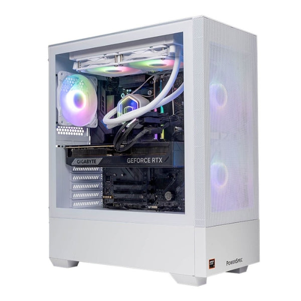 PC - Gaming - PowerSpec - G757 - AMD Ryzen 7 9800X3D - NVIDIA RTX 5080 16GB GDDR7 - 32GB DDR5 - 2TB NVMe SSD - WiFi 6 - Bluetooth 5.3 - Windows 11 Home - Blanco - 902700