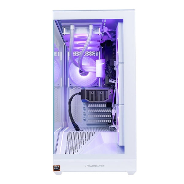 PC - Gaming - PowerSpec - G763 - AMD Ryzen 7 9800X3D - NVIDIA GeForce RTX 5070 Ti - 32GB DDR5 - 2TB SSD - Windows 11 Home - V100MT - 850W - Blanco