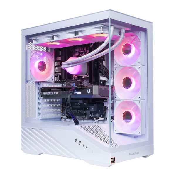 PC - Gaming - PowerSpec - G763 - AMD Ryzen 7 9800X3D - NVIDIA GeForce RTX 5070 Ti - 32GB DDR5 - 2TB SSD - Windows 11 Home - V100MT - 850W - Blanco