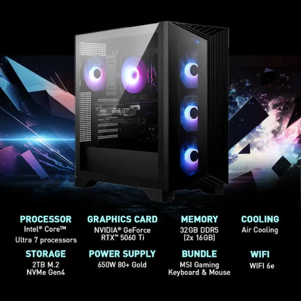 Pc-Gaming-MSI-Aegis-R2-AI-Intel-Core-Ultra-7-265-(5,3-GHz)-32-GB-DDR5-2-TB-SSD-NVIDIA-GeForce-RTX-5060-Ti-16GB-GDDR7-650-W-Win-11-Home-Black