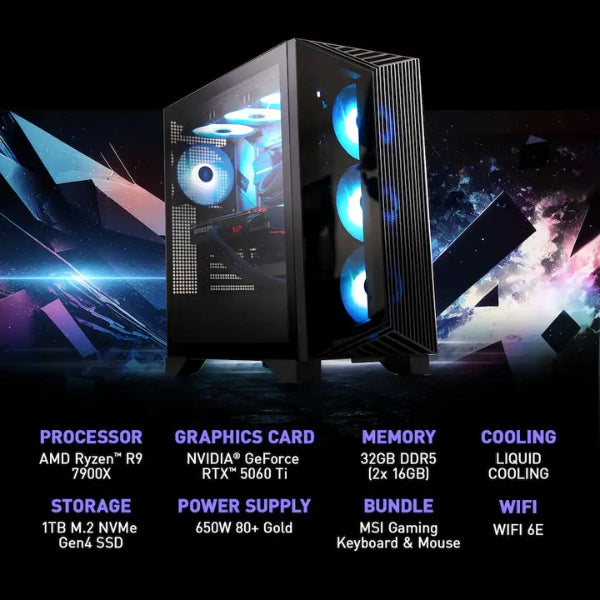 Pc-Gaming-MSI-Aegis-ZS2-AMD-Ryzen-9-7900X-(5,6-GHz)-32-GB-DDR5-1-TB-SSD-NVIDIA-GeForce-RTX-5060Ti-8-GB-650-W-Win-11-Home-Black