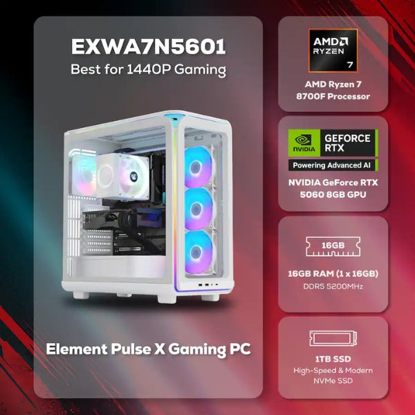 Pc-Gaming-iBUYPOWER-Element-AMD-Ryzen-7-8700F-(5-GHz)-16-GB-DDR5-1-TB-SSD-NVIDIA-GeForce-RTX-5060-8GB-600-W-Win-11-Home-White