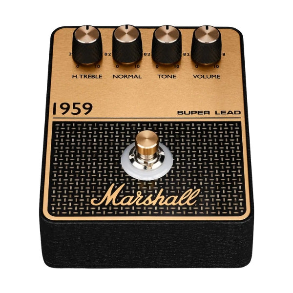Pedal-de-overdrive-y-distorsión-para-guitarra-Marshall-1959-Negro-y-Dorado