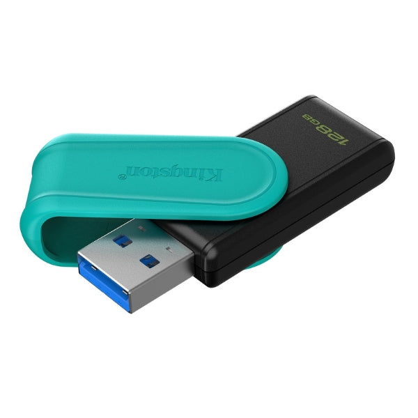 Pen Drive - Kingston - DataTraveler Exodia S - 128GB - USB 3.2 - USB Type-A - Negro - Turquesa - DTXS128GB