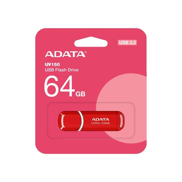 Pendrive-ADATA-UV150-64GB-USB-3.2-Gen1-100MBs-Lectura-Ultra-Compacto-Rojo-y-Blanco-AUV150-64G-RRD-_3