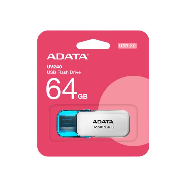 Pendrive Adata 64GB USB 2,0 Color Blanco - Azul