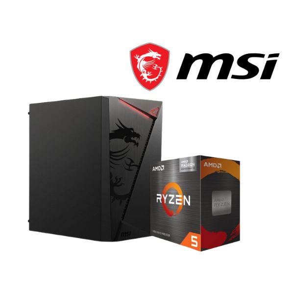 Computador de escritorio MSI, procesador AMD Ryzen 5 5600G, disco 256GB, 8GB RAM DDR4