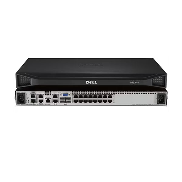 Rack KVM Bundle - Dell - Avocent Vertiv - Monitor 18.5" LED FPM185 - 16-Port KVM Switch DMPU2016 - 15x USB Virtual Media Cables MPUIQ-VMCHS - 1U Rack -