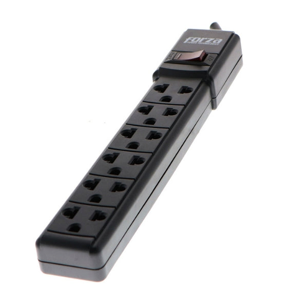 Regleta - Forza PS-001W - 6 Salidas NEMA 5-15R - 2200W - 110V220V - Disyuntor - Montaje Pared-