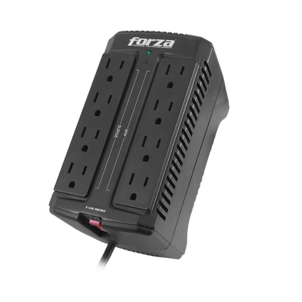Regulador de Voltaje - Forza FVR-901M - 900VA - 450W - AVR - 8 Salidas NEMA 5-15R - 120V-diagonal