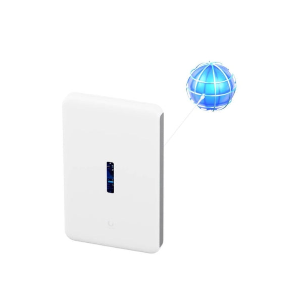 Router-Ubiquiti-UniFi-Dream-Wall-UDW-US-WiFi-6-AX2400-Dual-Band-2,5G10G-8-WAN-PoE++ 420W-Montaje-en-pared