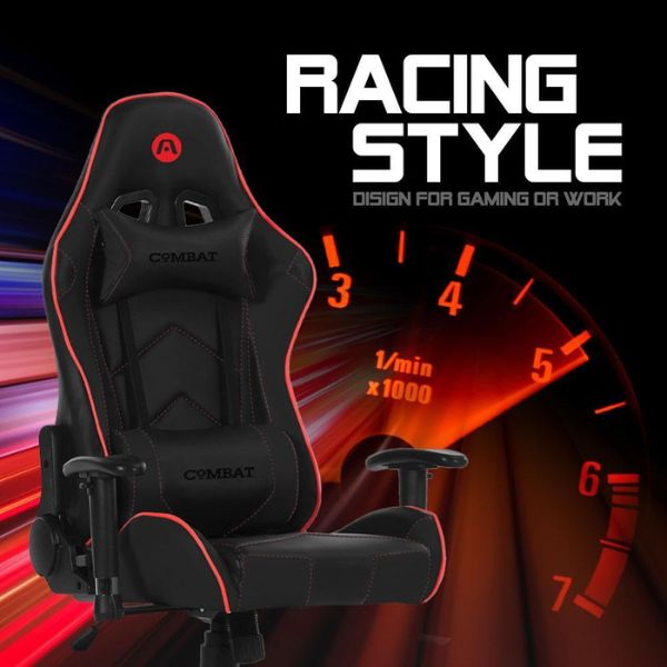 Silla Gaming ArgomTech Ergo FX1 – Ergonómica Ajustable con Reposabrazos 2D y Respaldo Alto – Negro – ARG-CH-9010BK