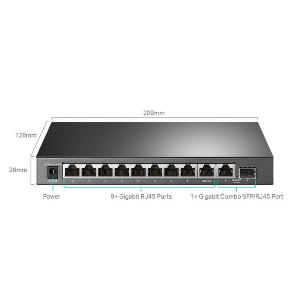 SWITCH-TP-LINK-10-PUERTOS-back