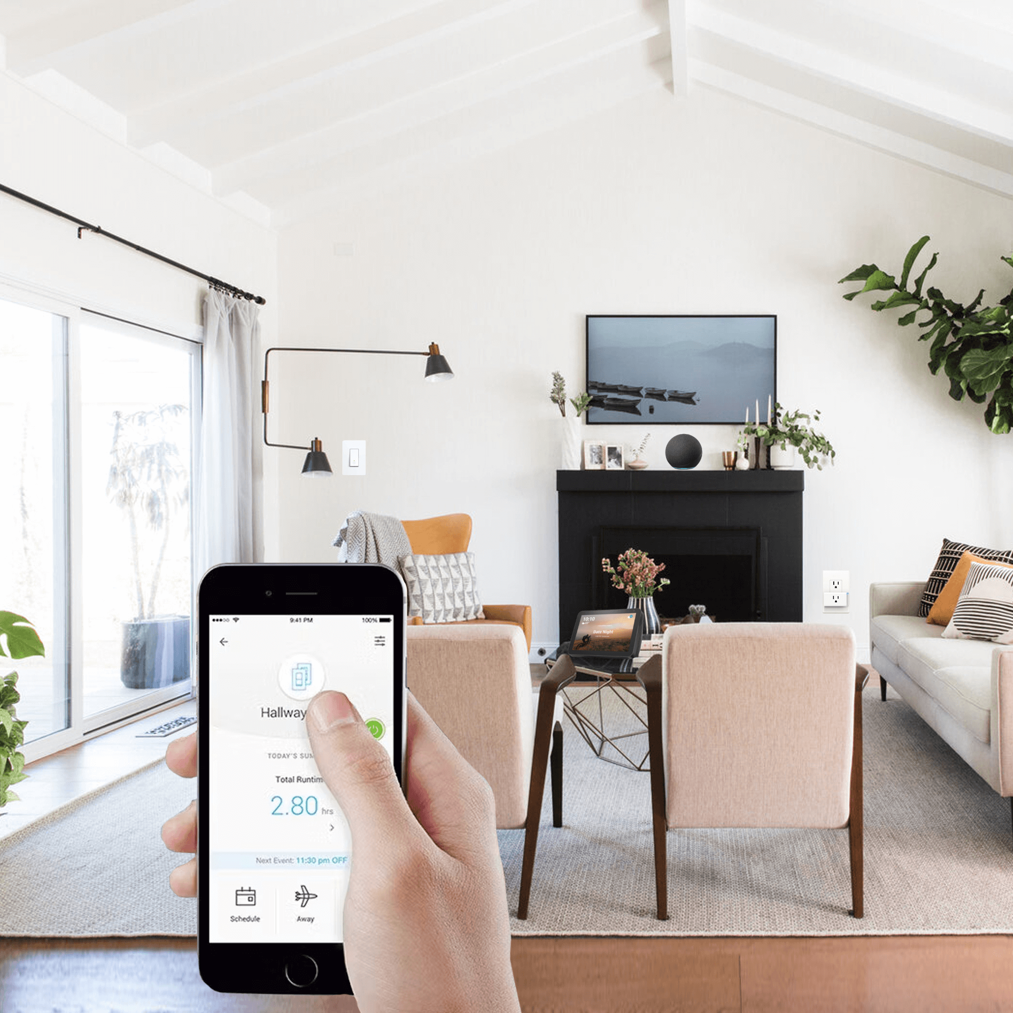 living room- with smart gadgets