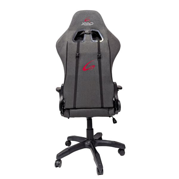 Silla Jemip Gaming Tracer T1-Massage – Ergonómica con Masajeador, Reposapiés y Ajuste de Inclinación – Gris