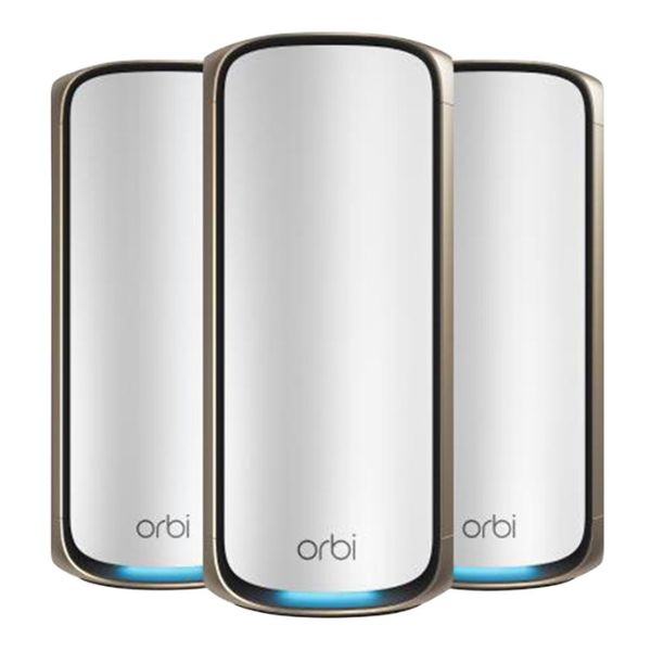 Sistema Mesh WiFi NETGEAR Orbi 970 BE27000 WiFi 7 Quad-Band (3-Pack) – RBE973S-100NAS