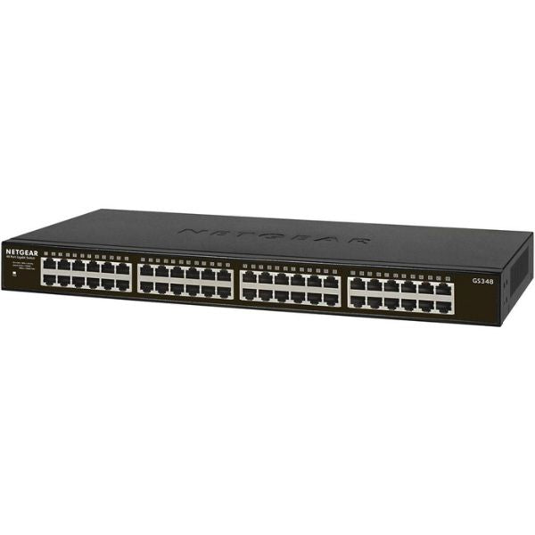 Switch NETGEAR GS348 48 Puertos Gigabit Ethernet Unmanaged Rackmount – GS348-100NAS