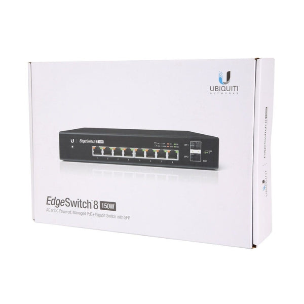 Switch-Ubiquiti-EdgeSwitch-8-Puertos-Gigabit+2-SFP-PoE+ 150W-Gestionable