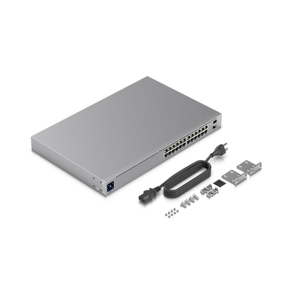 Switch-Ubiquiti-UniFi-Pro-24-Puertos-1GbE+2-SFP+10G-L3-Administrable-Rack-1U