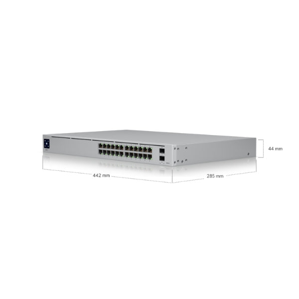 Switch-Ubiquiti-UniFi-Pro-24-Puertos-1GbE+2-SFP+10G-L3-Administrable-Rack-1U