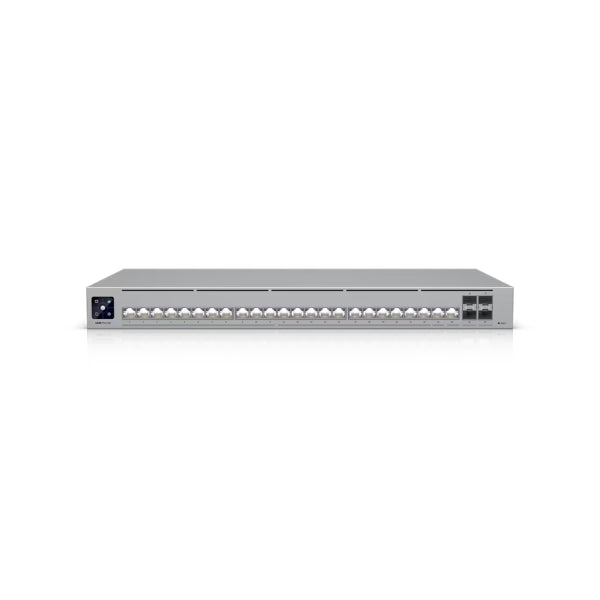 Switch-de-Red-Ubiquiti-Pro-HD-24,-Profesional,-Layer-3-Etherlighting™-con-(2)-10-GbE,-(22)-2,5-GbE,-y-(4)-10G-SFP+-puertos
