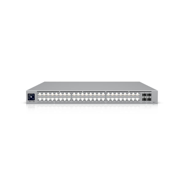 Switch-de-Red-Ubiquiti-Profesional,-48-puertos-Layer-3-Etherlighting™-PoE+++-con-(32)-10-GbE,-(16)-2,5-GbE-PoE,-y-(4)-25G-SFP28-puertos