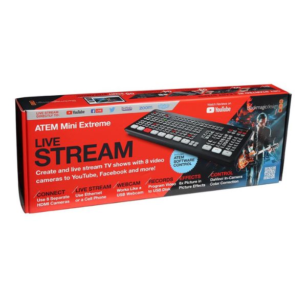 Switcher Blackmagic Design ATEM Mini Extreme HDMI para Streaming en Vivo – SWATEMMINICEXT