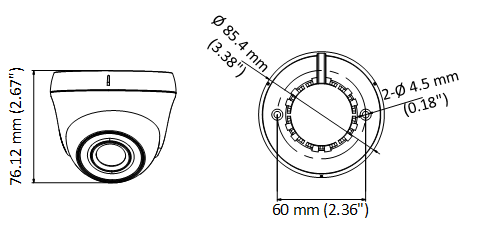 Cámara de Seguridad HiLook by Hikvision - Turret TurboHD 5 Megapíxeles - 85° de Visión - Lente 2.8 mm - Interior - THC-T