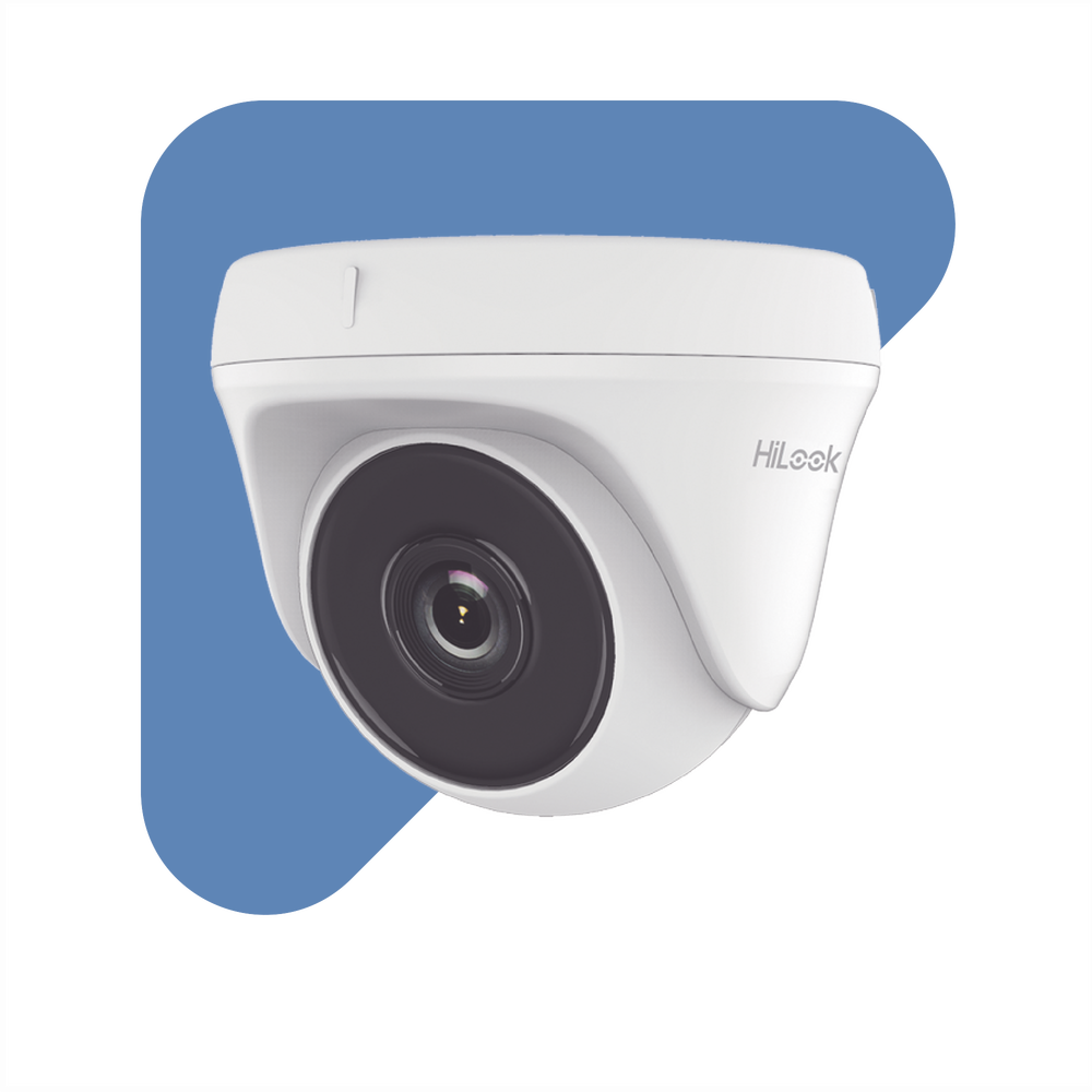 Cámara de Seguridad HiLook by Hikvision - Turret TURBOHD 2 Megapixel (1080p) - Lente 2.8 mm - 20 mts IR EXIR - 4 Tecnolo